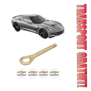 Cui carlig remorcare, tractare auto CHEVROLET CORVETTE (C7) din 2014-2019, Otel, Cri-Flo, 4 Stickere cu CHEVROLET