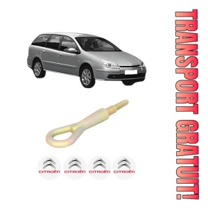 Cui carlig remorcare, tractare auto CITROEN C5 II Break (RE_) din 2004-2008, Otel, Cri-Flo, 4 Stickere cu CITROEN
