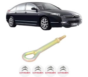 Cui carlig remorcare, tractare auto CITROEN C6 (TD_) din 2005-2012, Otel, Cri-Flo, 4 Stickere cu CITROEN - Img 2