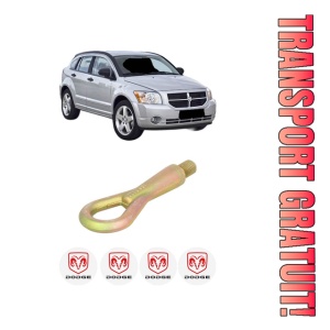 Cui carlig remorcare, tractare auto DODGE CALIBER din 2006-2011, Otel, Cri-Flo, 4 Stickere cu DODGE