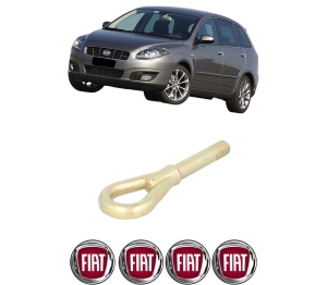 Cui carlig remorcare, tractare auto FIAT CROMA (194_) din 2005-2011, Otel, Cri-Flo, 4 Stickere cu FIAT - Img 2