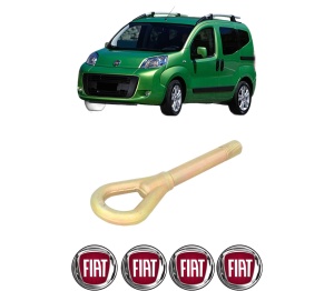 Cui carlig remorcare, tractare auto FIAT QUBO (225_) din 2008-2015, Otel, Cri-Flo, 4 Stickere cu FIAT - Img 2