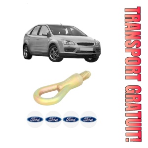 Cui carlig remorcare, tractare auto FORD FOCUS II (DA_, HCP, DP) din 2006-2012, Otel, Cri-Flo, 4 Stickere cu FORD