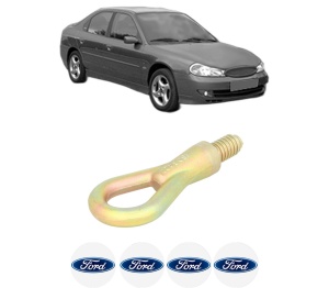 Cui carlig remorcare, tractare auto FORD MONDEO II (BAP) din 1996-2000, Otel, Cri-Flo, 4 Stickere cu FORD - Img 2