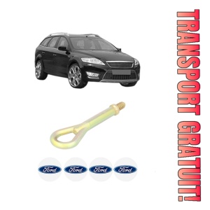 Cui carlig remorcare, tractare auto FORD MONDEO IV (BA7) din 2007-2015, Otel, Cri-Flo, 4 Stickere cu FORD