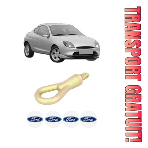 Cui carlig remorcare, tractare auto FORD PUMA (EC_) din 1997-2002, Otel, Cri-Flo, 4 Stickere cu FORD
