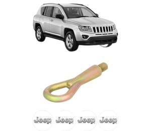 Cui carlig remorcare, tractare auto JEEP COMPASS (MK49) din 2006-2011, Otel, Cri-Flo, 4 Stickere cu JEEP - Img 2