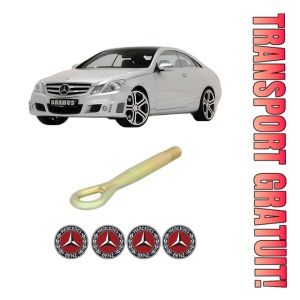Cui carlig remorcare, tractare auto MERCEDES-BENZ E-CLASS Coupe (C207) din 2009-2016, Otel, Cri-Flo, 4 Stickere cu MERCEDES-BENZ