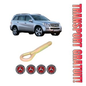 Cui carlig remorcare, tractare auto MERCEDES-BENZ GL-CLASS (X164) din 2006-2012, Otel, Cri-Flo, 4 Stickere cu MERCEDES-BENZ