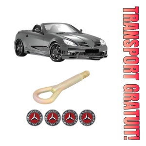 Cui carlig remorcare, tractare auto MERCEDES-BENZ SLK (R171) din 2004-2011, Otel, Cri-Flo, 4 Stickere cu MERCEDES-BENZ