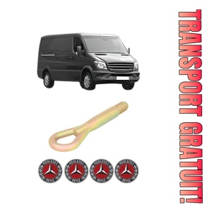 Cui carlig remorcare, tractare auto MERCEDES-BENZ SPRINTER 4,6-t Van (B906) din 2016-2018, Otel, Cri-Flo, 4 Stickere cu MERCEDES-BENZ