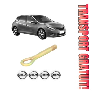 Cui carlig remorcare, tractare auto NISSAN PULSAR Hatchback (C13) din 2012, Otel, Cri-Flo, 4 Stickere cu NISSAN