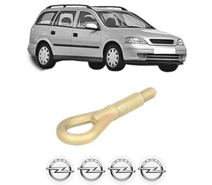 Cui carlig remorcare, tractare auto OPEL ASTRA G Estate (T98) din 1998-2004, Otel, Cri-Flo, 4 Stickere cu OPEL - Img 2