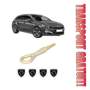 Cui carlig remorcare, tractare auto PEUGEOT 508 SW I (8E_) din 2010-2018, Otel, Cri-Flo, 4 Stickere cu PEUGEOT