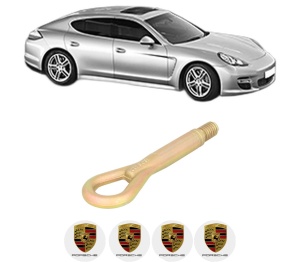 Cui carlig remorcare, tractare auto PORSCHE PANAMERA (970) din 2009-2016, Otel, Cri-Flo, 4 Stickere cu PORSCHE - Img 2
