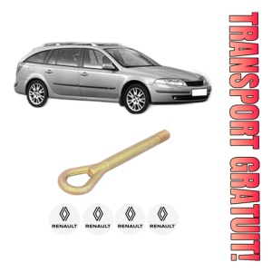 Cui carlig remorcare, tractare auto RENAULT LAGUNA II Grandtour (KG0/1_) din 2001-2007, Otel, Cri-Flo, 4 Stickere cu RENAULT