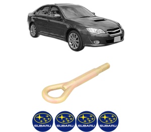 Cui carlig remorcare, tractare auto SUBARU LEGACY IV (BL) din 2003-2009, Otel, Cri-Flo, 4 Stickere cu SUBARU - Img 2