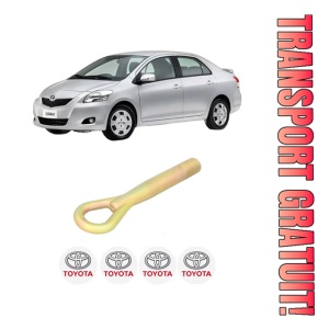 Cui carlig remorcare, tractare auto TOYOTA YARIS / VIOS Saloon (_P9_) din 2005-2013, Otel, Cri-Flo, 4 Stickere cu TOYOTA