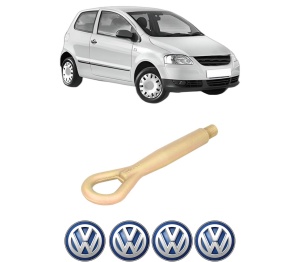 Cui carlig remorcare, tractare auto Volkswagen FOX Hatchback (5Z1, 5Z3, 5Z4) din 2005-2011, Otel, Cri-Flo, 4 Stickere cu Volkswagen - Img 2