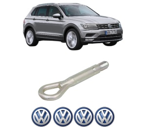 Cui carlig remorcare, tractare auto Volkswagen TIGUAN SUV Van (AD1) din 2016-2020, Otel, Cri-Flo, 4 Stickere cu Volkswagen - Img 2