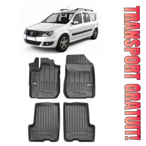 Dacia Logan II Mcv Din 01.2007 - 08.2013, Combi , Set Covorase Auto Tip Tavita Premium 3D, din cauciuc