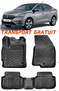 Dacia Logan III Sedan 2020-2025 Set Covorase Auto Cauciuc Premium Umbrella