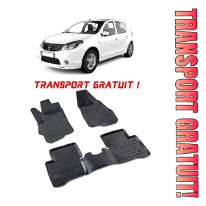 Dacia Sandero I 2007-2012 Set 4 covorase auto din cauciuc tip tavita premium line 3D - Transport Gratuit!