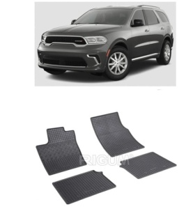 Dodge Durango 3 Wk2 Facelift 2 fabricat din 2021 - Prezent, Suv, set covorase auto dedicate, din cauciuc 100% Premium - Img 2