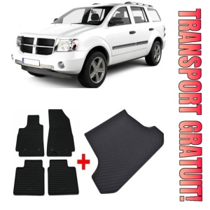 Dodge Durango Set Covorase + tavita portbagaj auto Dodge Durango 3 WK2 Facelift 1, caroserie suv, fabricatie 2014 - 2020, 7 locuri, randul 3 culcat
