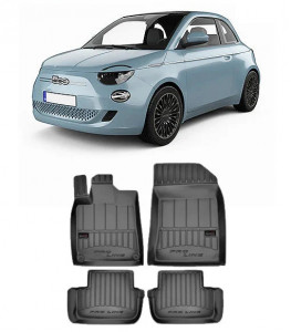 Fiat 500 Electric, Suv, Din 11.2020 - Prezent , Set Covorase Auto Tip Tavita Premium 3D, din cauciuc accesorii pentru autoturismul tau - masina v170435