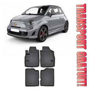 Fiat 500L, Hatchback, Din 2012 - Prezent , Set Covorase Auto Tip Tavita Premium 3D, din cauciuc
