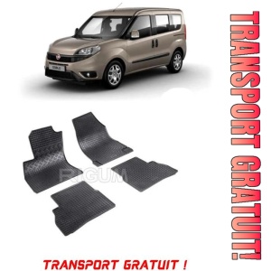 Fiat Doblo II, Van, fabricat din 2010 - Prezent, 5 Locuri, set covorase auto dedicate, din cauciuc 100% Premium - Transport Gratuit