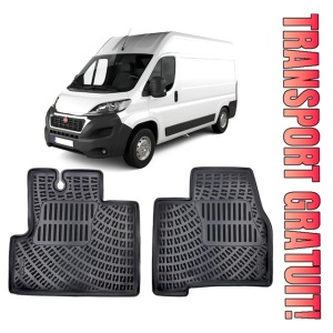 Fiat Ducato 2006-2025 Set 2 covorase auto din cauciuc tip tavita premium line 3D