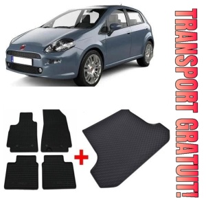Fiat Grande Set Covorase + tavita portbagaj auto Fiat Grande Punto fabricatie 10.2005 - 08.2018, caroserie hatchback