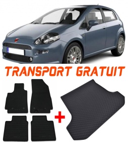 Fiat Grande Set Covorase + tavita portbagaj auto Fiat Grande Punto fabricatie 10.2005 - 08.2018, caroserie hatchback accesorii pentru autoturismul tau - masina v2176