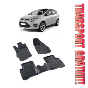 Ford C-Max I 2003-2010 Set 4 covorase auto din cauciuc tip tavita premium line 3D - Transport Gratuit!