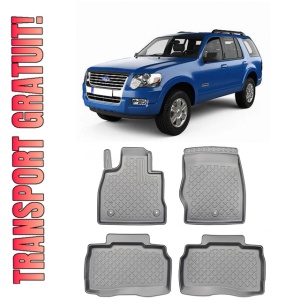 Ford Explorer Phev Din 01.2020 - Prezent, Suv , Set Covorase Auto Tip Tavita Premium 3D, din cauciuc