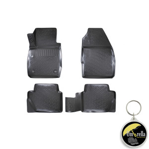 Ford Fiesta VII 2018- Set 4 covorase auto din cauciuc tip tavita premium line 3D accesorii pentru autoturismul tau - masina v242597