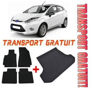 Ford FiestaVI Hatchback din 10.2008 - 06.2017 *4, Set Covorase + tavita portbagaj auto