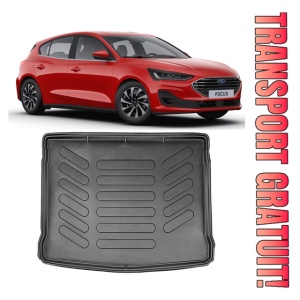 Ford Focus 4 Hatchback (Cu Kit Reparatie Anvelope) 2018-2025 Tavita cauciuc pentru protectie portbagaj dedicata pentru Ford Focus Transport Gratuit