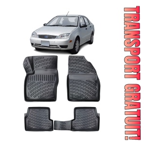 Ford Focus II 2004-2011 Set 4 covorase auto din cauciuc tip tavita premium line 3D
