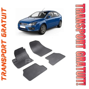 Ford Focus II, Hatchback, fabricat din 2004 - 02.2011, set covorase auto dedicate, din cauciuc 100% Premium