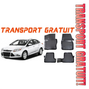 Ford Focus III 2011-2014 Set 4 covorase auto din cauciuc tip tavita premium line 3D