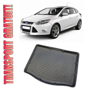 Ford Focus III Hatchback din 03.2011 - 08.2018, Tavita Pentru Portbagaj Lux Premium Dedicata, Roata Rezerva Ingusta / Kit Reparatie *1
