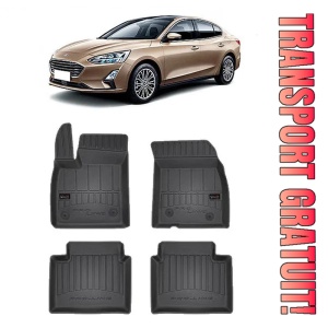 Ford Focus IV, Sedan, Din 09.2018 - Prezent , Set Covorase Auto Tip Tavita Premium 3D, din cauciuc
