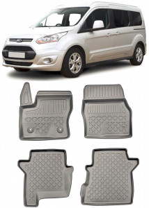 Ford Grand Tourneo Connect II, Van, Din 01.2014 - Prezent , Set Covorase Auto Tip Tavita Premium 3D, din cauciuc accesorii pentru autoturismul tau - masina v171744