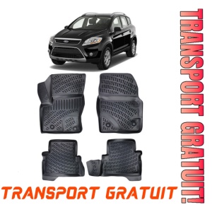 Ford Kuga I (C394) 2008-2012 Set 4 covorase auto din cauciuc tip tavita premium line 3D