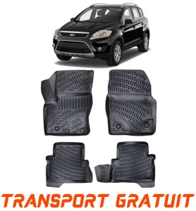 Ford Kuga I (C394) 2008-2012 Set 4 covorase auto din cauciuc tip tavita premium line 3D accesorii pentru autoturismul tau - masina v243763