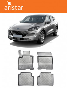 Ford Kuga Mhev, Suv, Din 04.2020 - Prezent , Set Covorase Auto Tip Tavita Premium 3D, din cauciuc accesorii pentru autoturismul tau - masina v173110