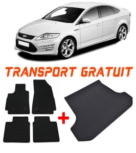 Ford Mondeo IV Sedan din 09.2007 - 12.2014, Set Covorase + tavita portbagaj auto Roata Rezerva Ingusta / Kit Reparatie *2 accesorii pentru autoturismul tau - masina v920
